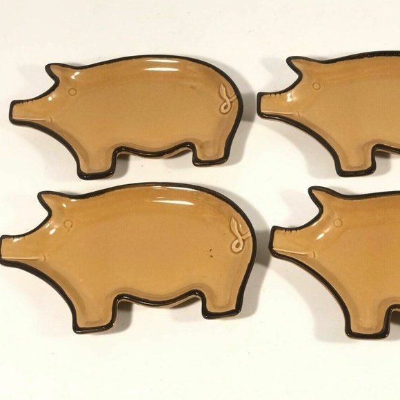 Piggy cocktail plates 4 (Napa style) - Picture 1 of 4